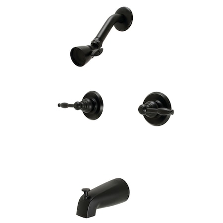 Kingston Brass Tub and Shower Faucet, Matte Black KB240KL
